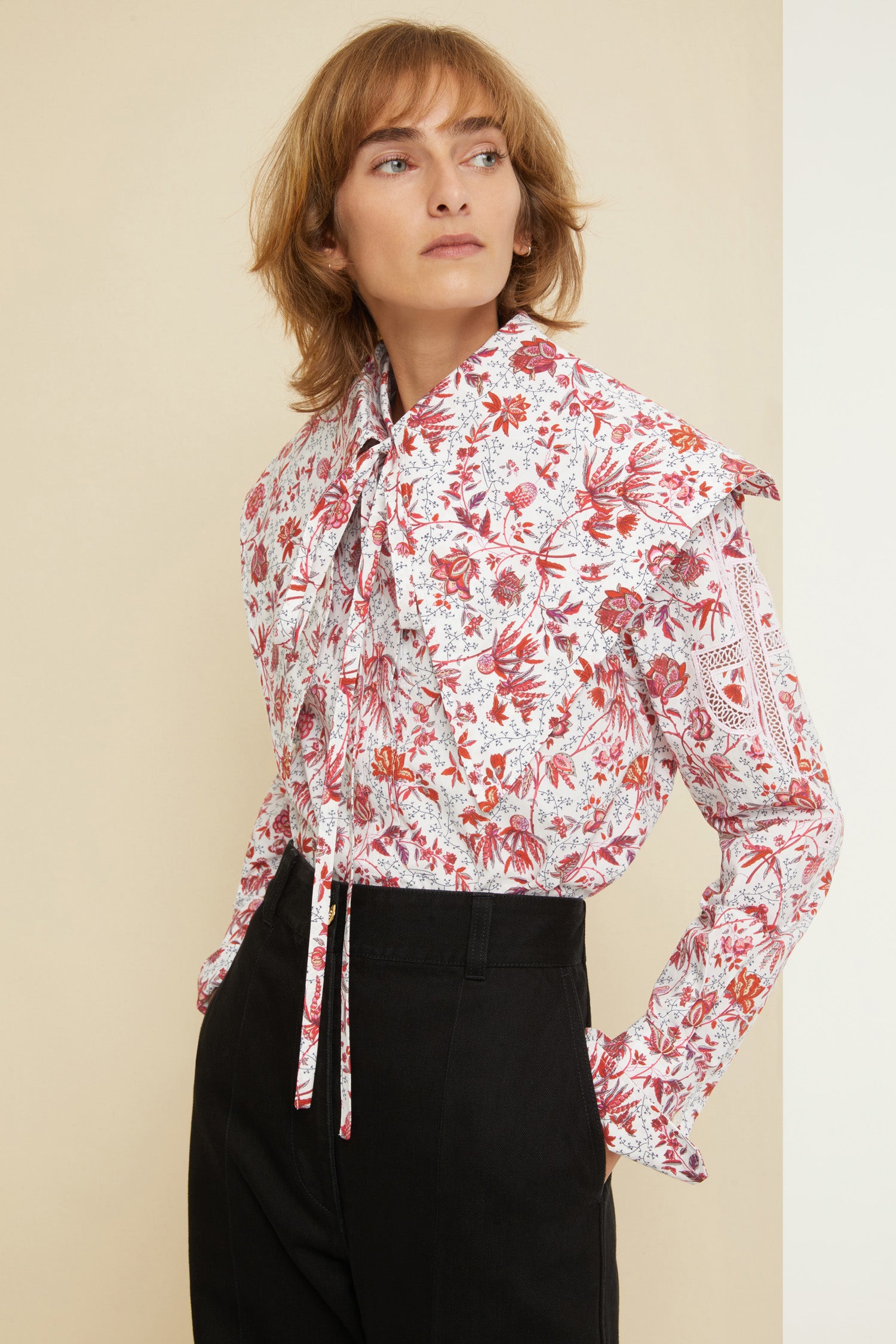 Patou P21BL01300175031 chemise coton imprimé