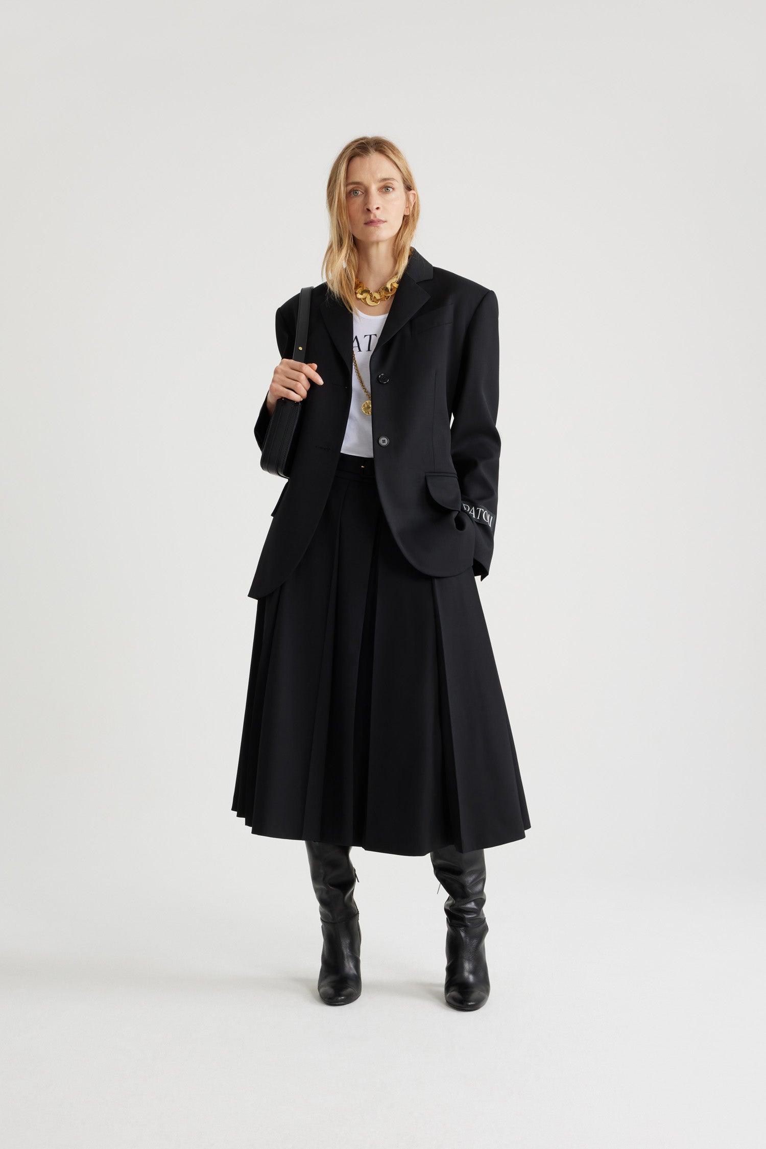 Patou Jackets veste JA0380103999B laine technique noire 34-44