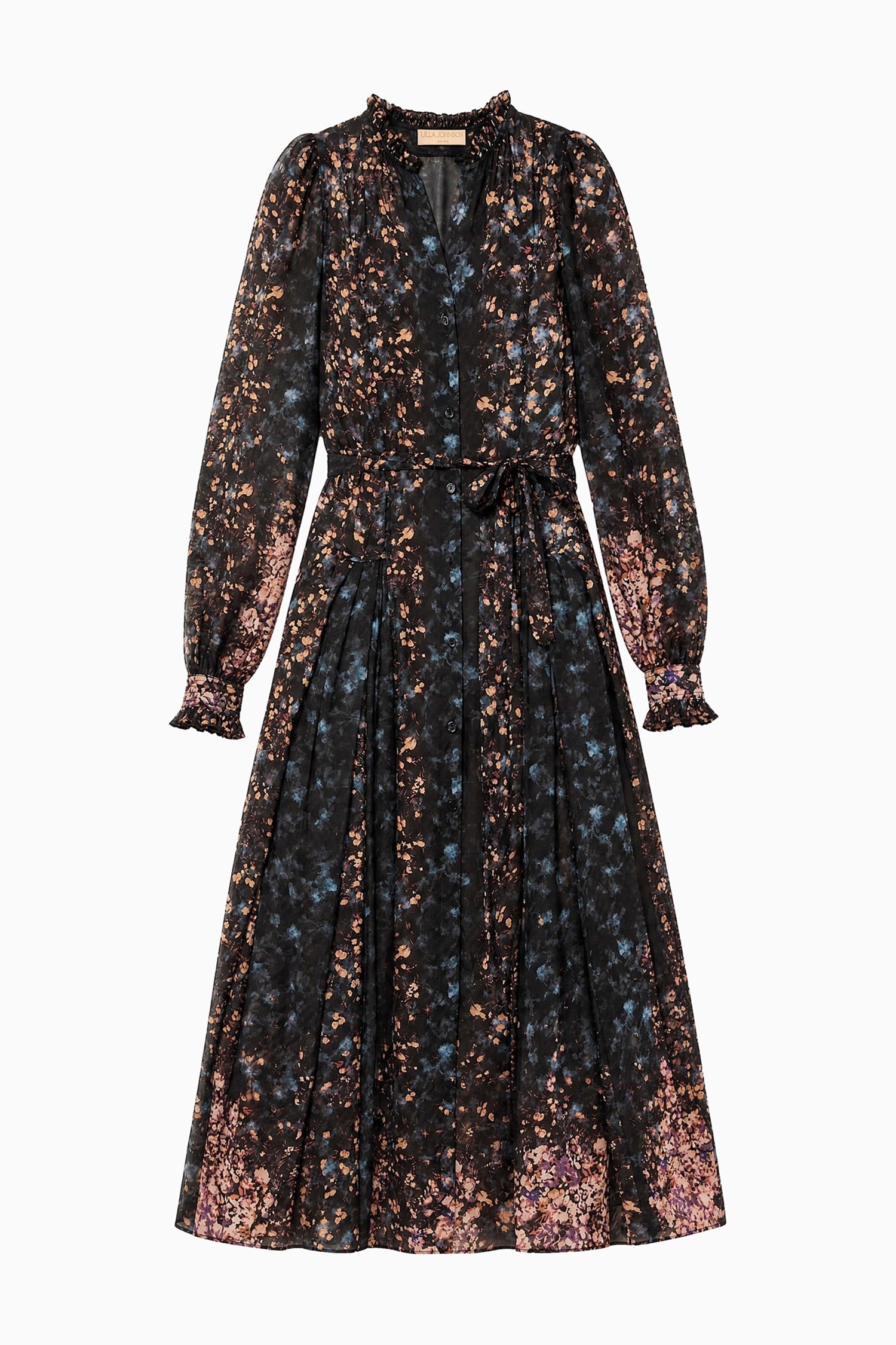 Ulla Johnson Tessa robe soie Eclipse manches longues