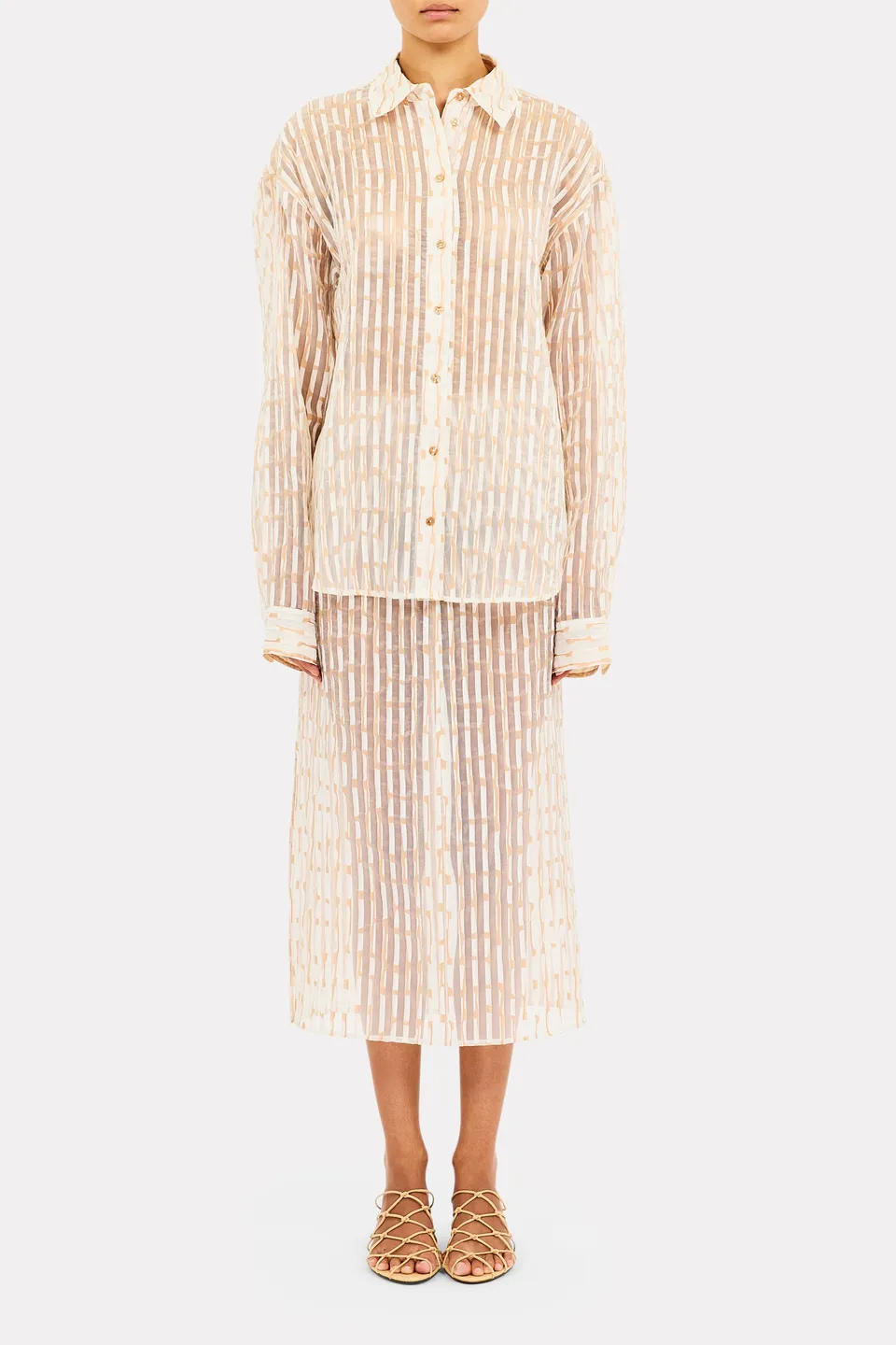 Ulla Johnson Laia Button Front Blouse chemisier Scallop nuage