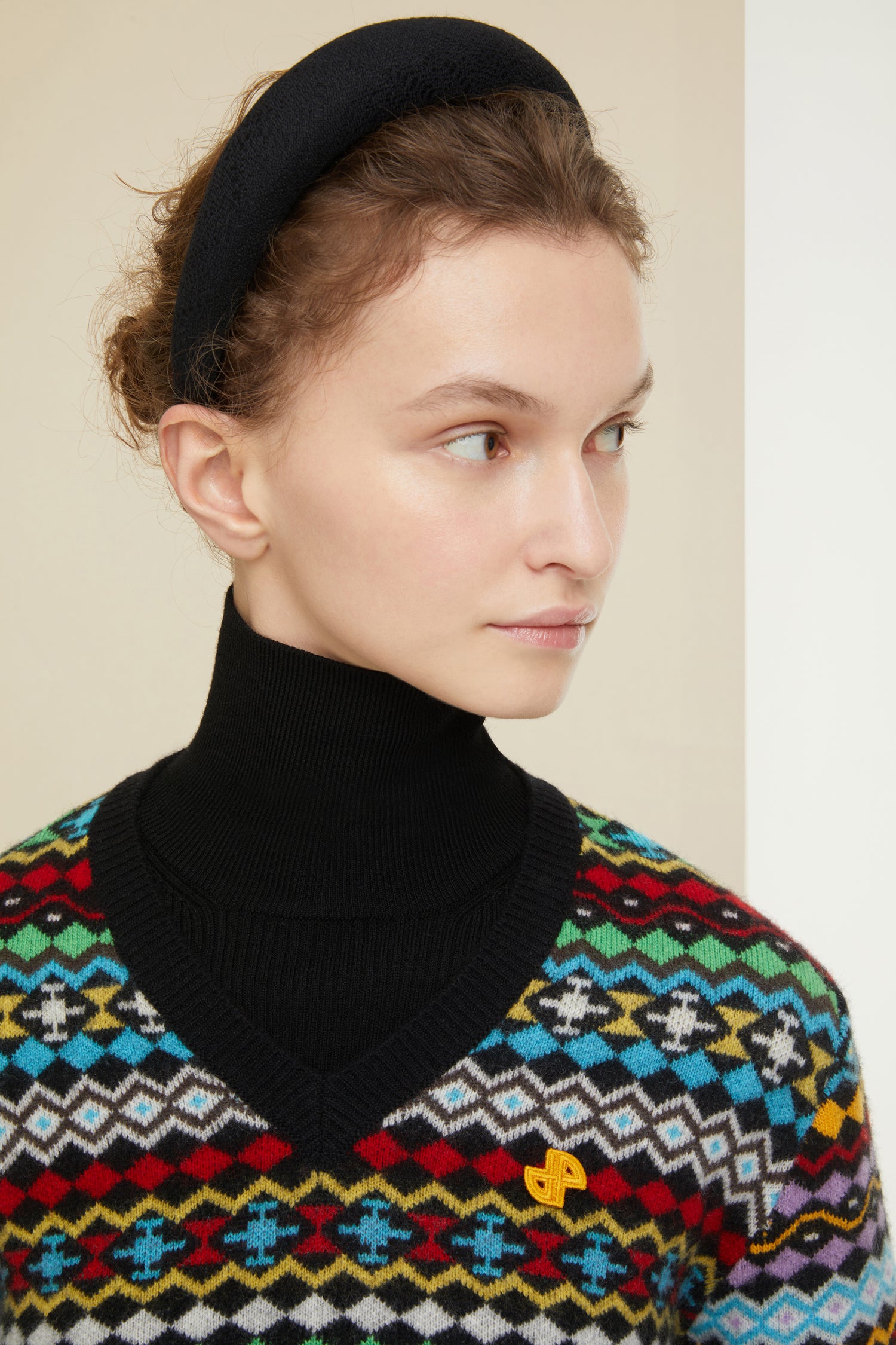 Patou A21KN06180415500 pull multicolore cachemire