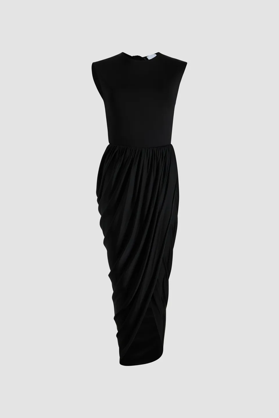 Patou JE147 robe jersey noir dos ouvert midi