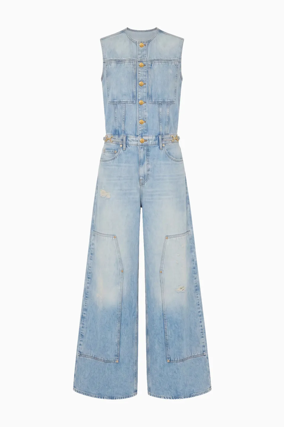 Ulla Johnson Esme Denim Jumpsuit combinaison Danube