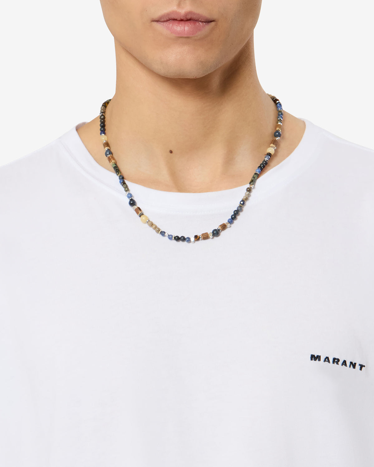 Isabel Marant Lois CO0204HA-D3B02T collier perles bleu