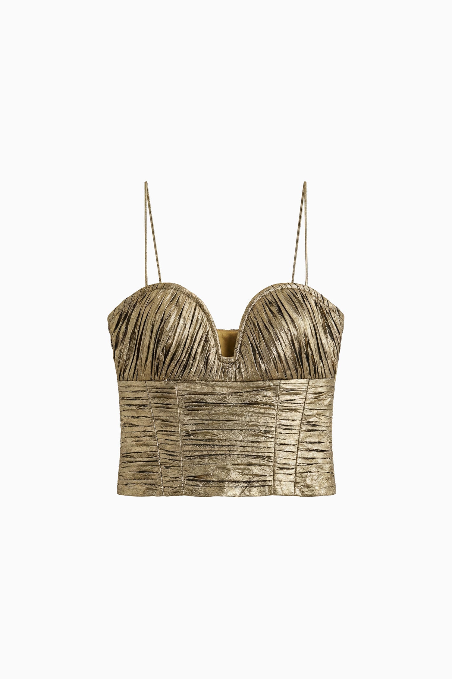 Ulla Johnson Vina Taffeta Cropped Bustier Top or