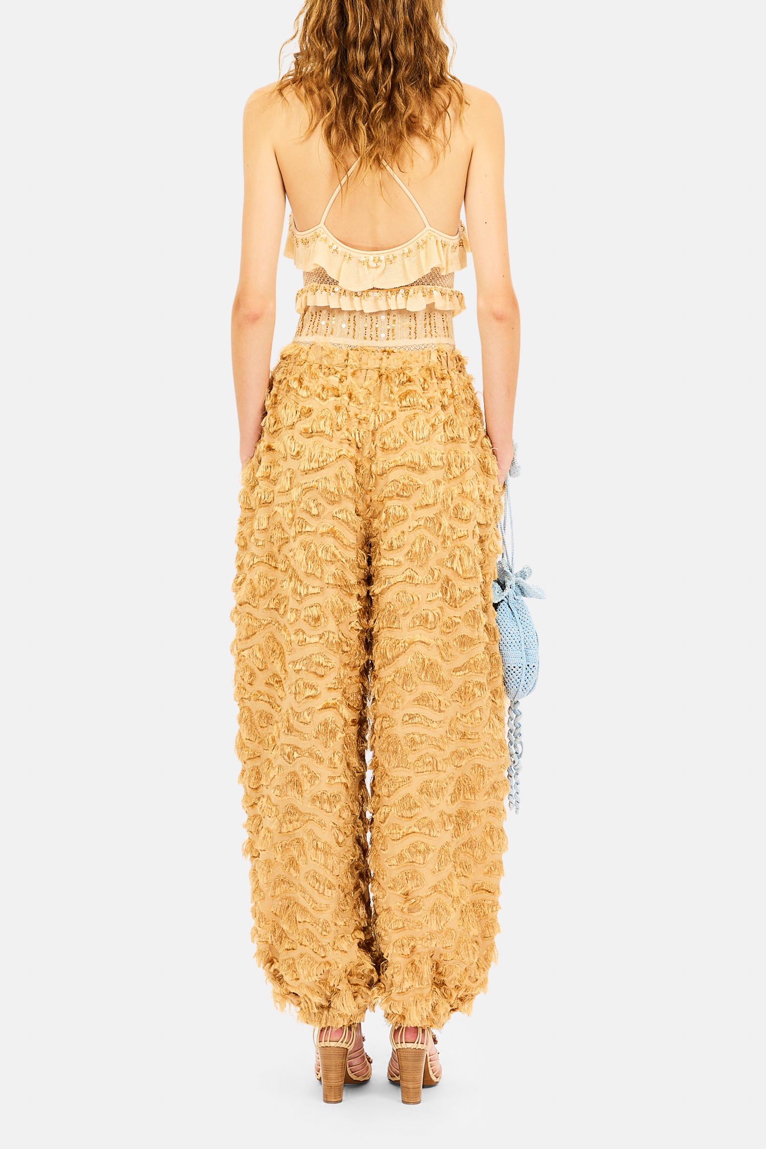 Ulla Johnson Elvira SP270411 pantalon franges beige Sand