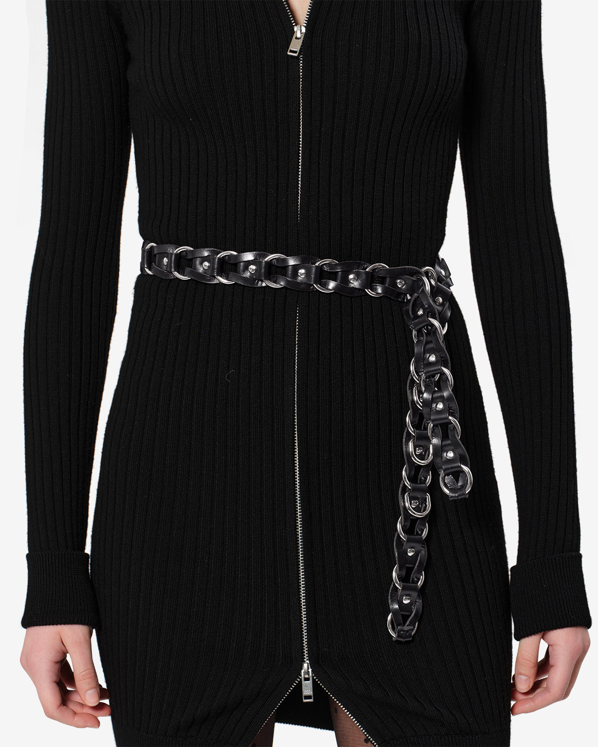 Isabel Marant Bali Hook CE466CFA ceinture noir argenté cuir