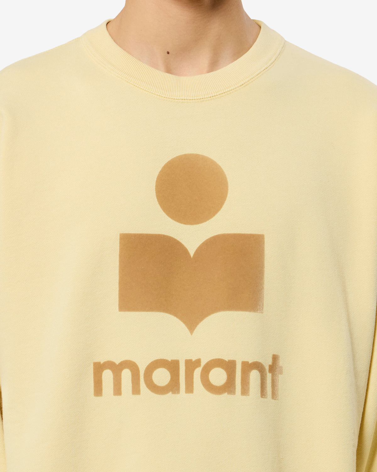 Isabel Marant Mikoy sweat coton beige logo
