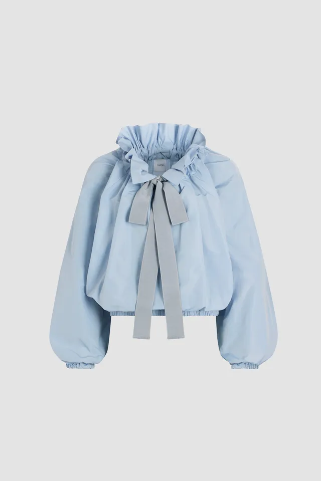 Patou TO017 top Pearl Blue faille recyclée noué
