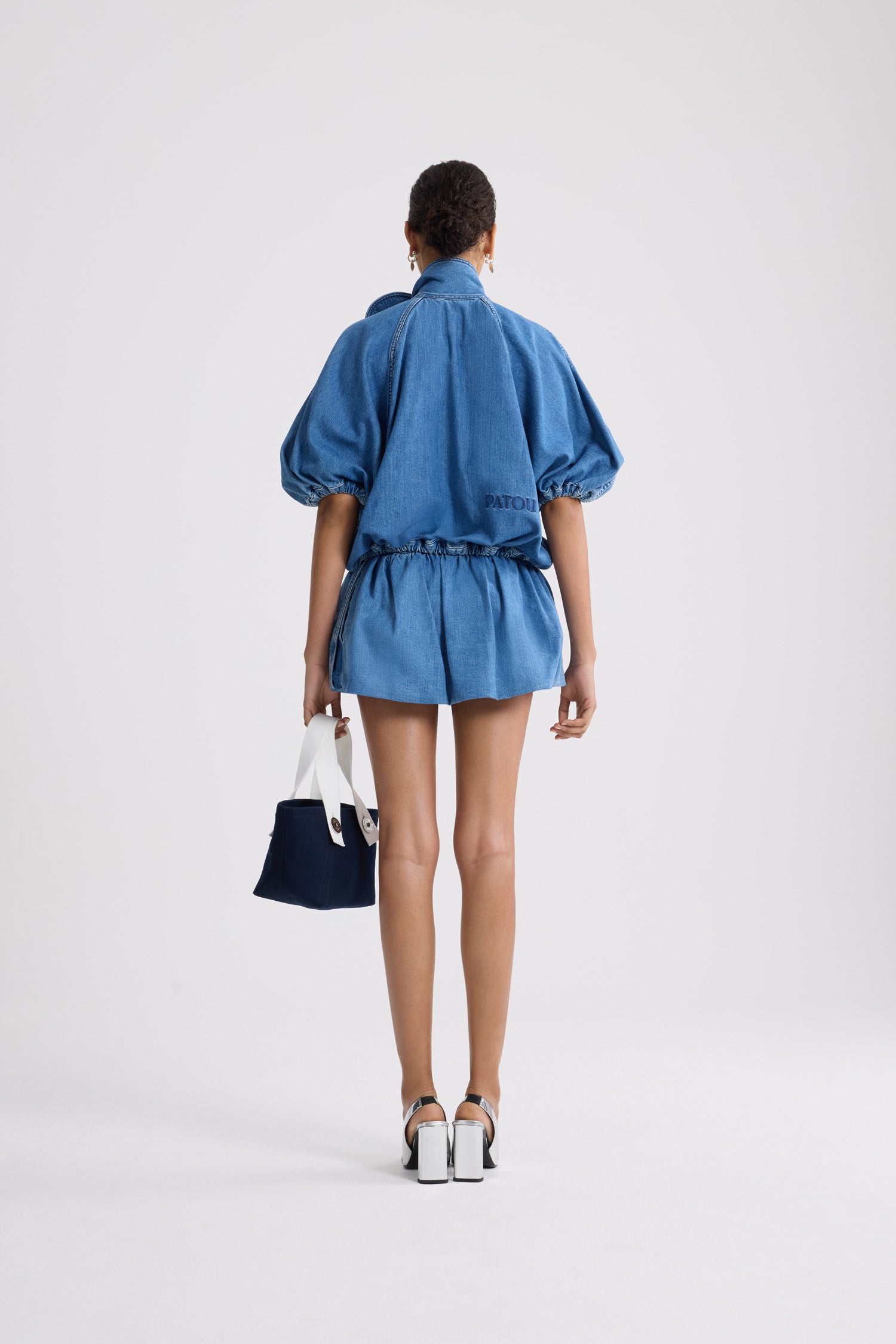 Patou OU047 Blouson Blended Cotton Bleu Heritage Blue Wash
