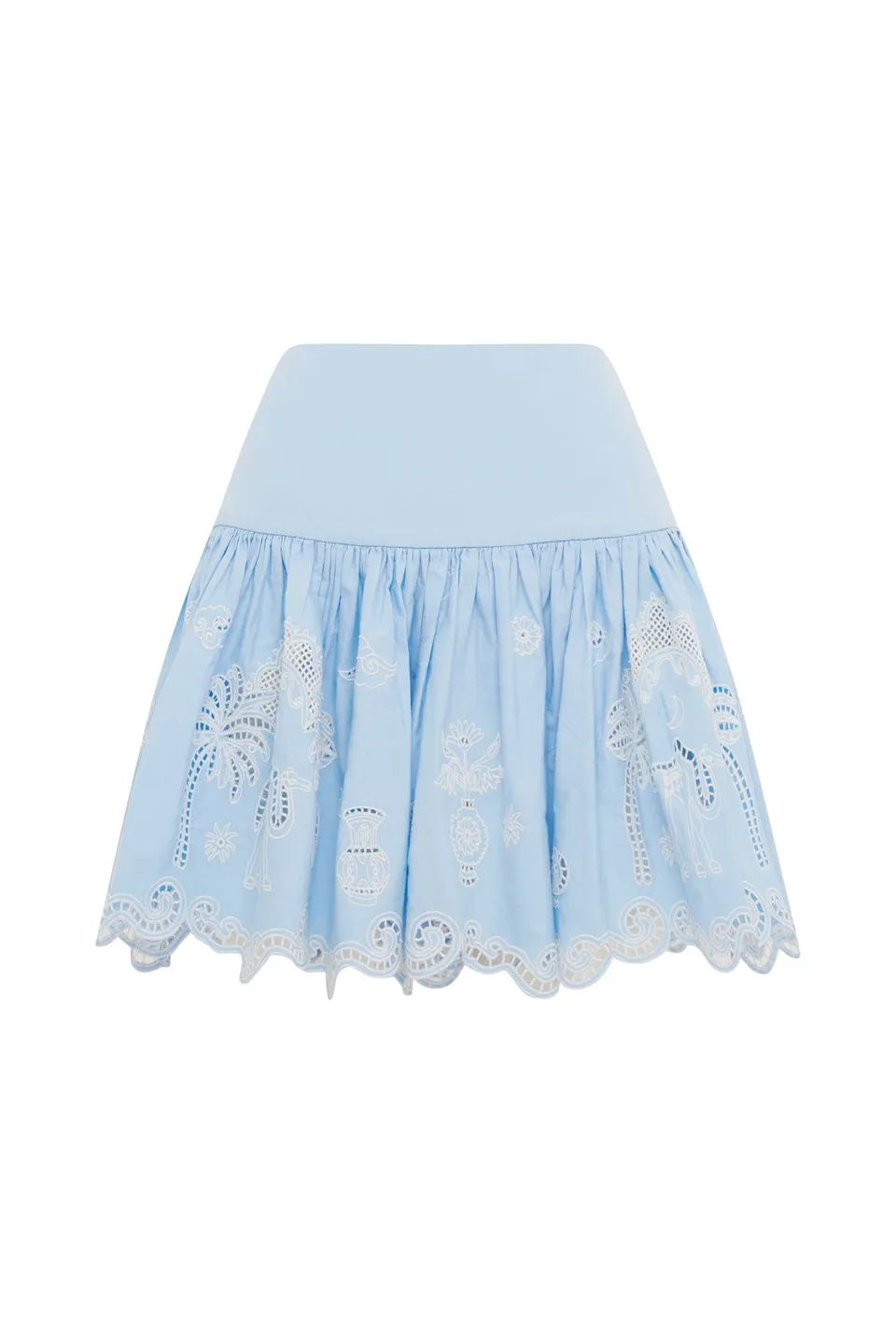 Alemaïs Maizy Embroidered jupe courte coton bio taille 10