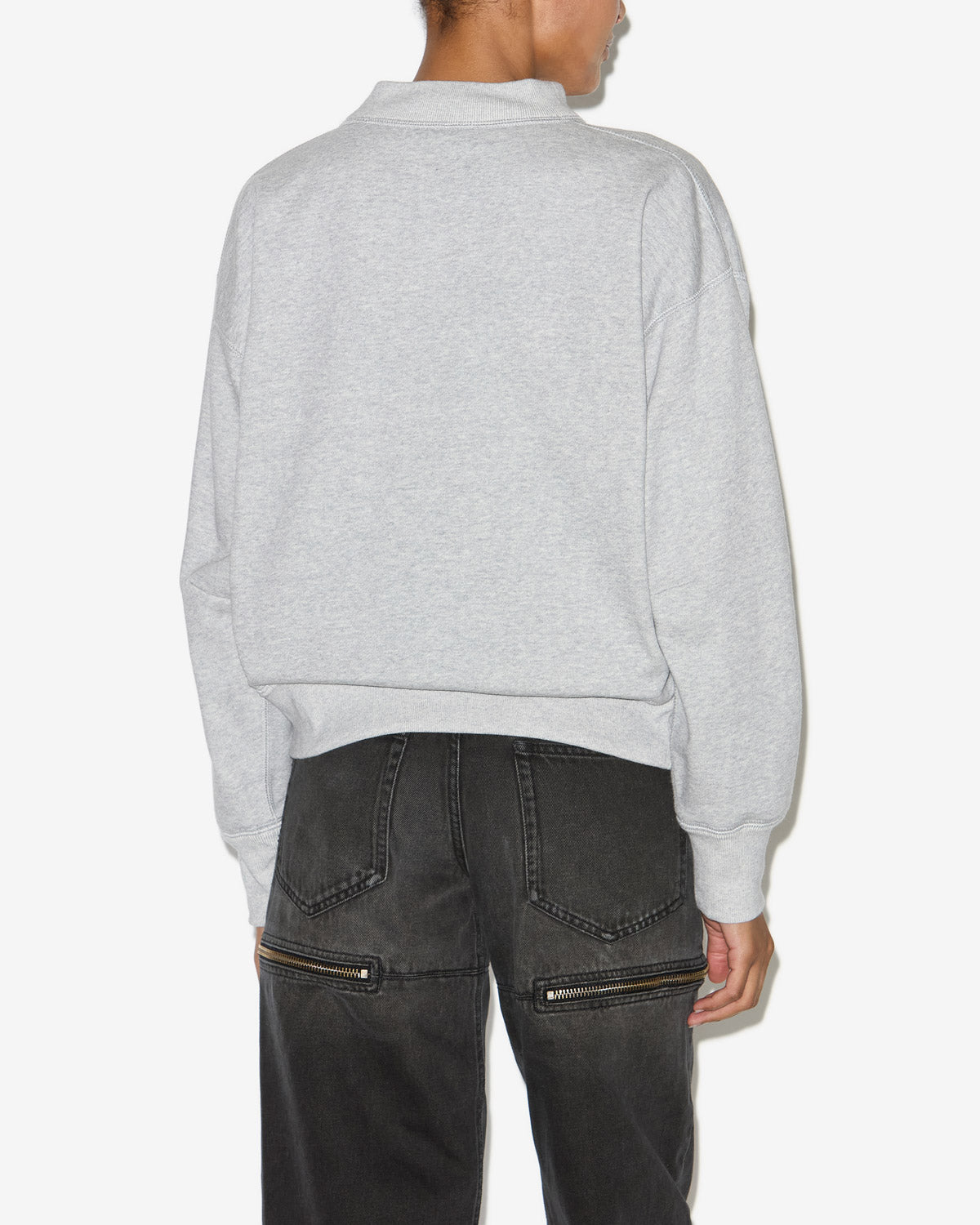 Isabel Marant Moby Sweatshirt Coton Gris-Argenté
