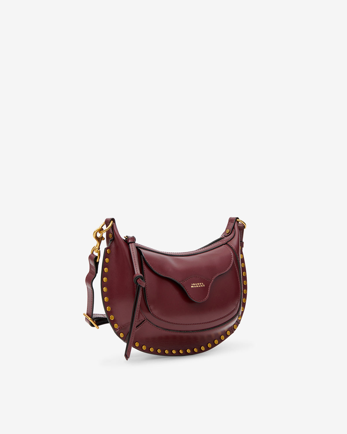 Isabel Marant Moon Pocket PP0511FA sac cuir bordeaux clouté