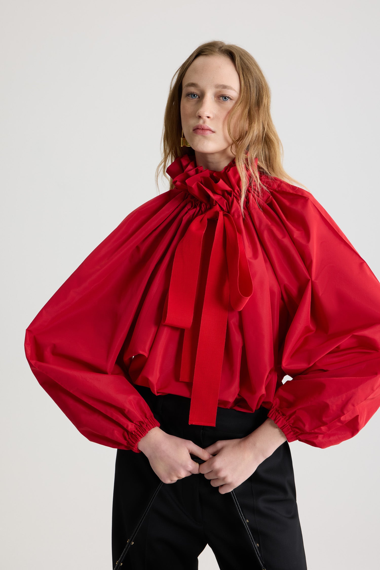 Patou La Patou TO017 blouse faille rouge