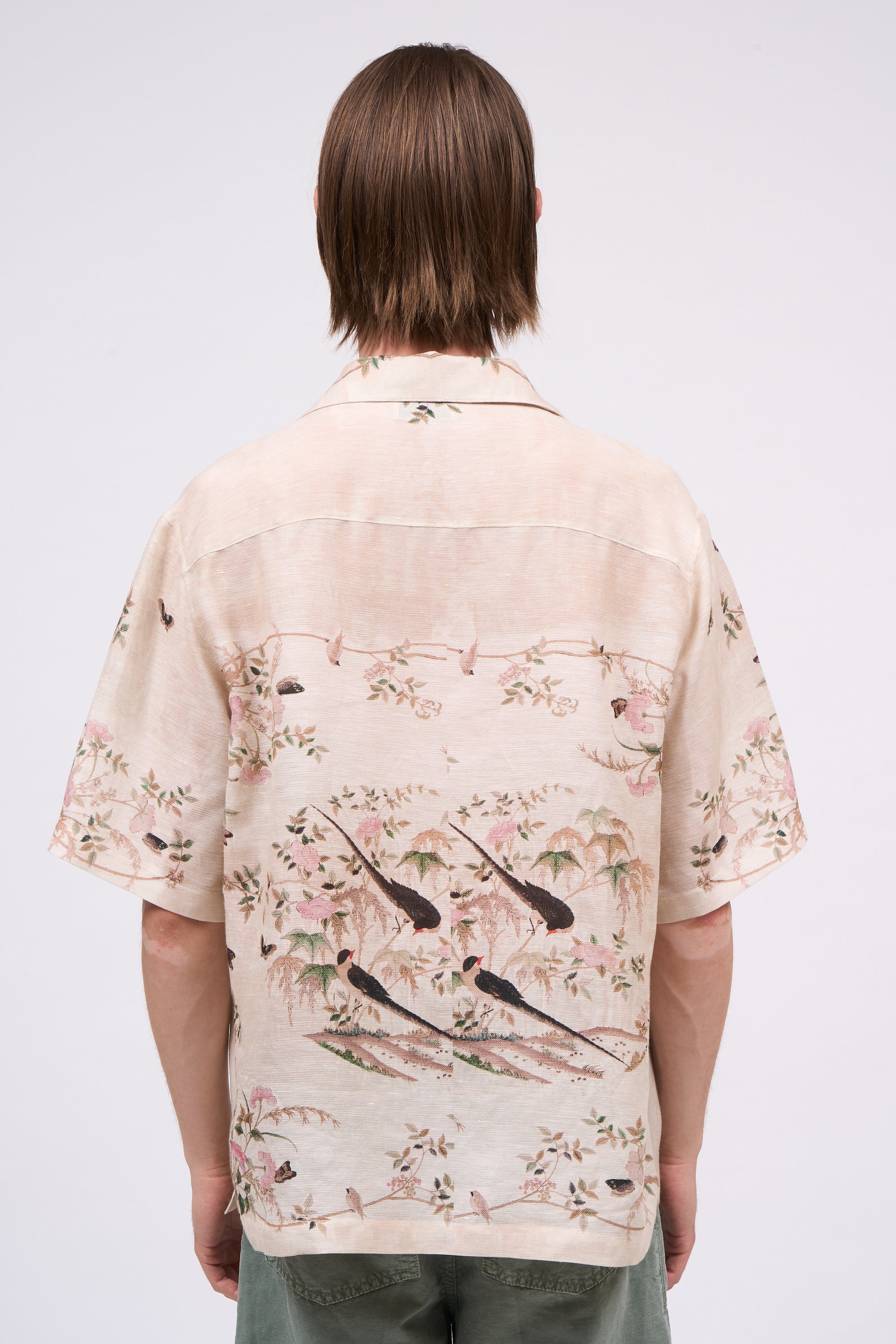 Paul & Joe PHIL chemise manches courtes lin soie beige clair