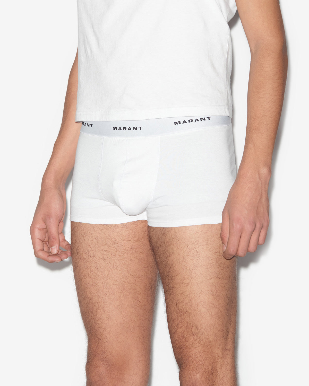 Isabel Marant Billy slip blanc taille élastique logo