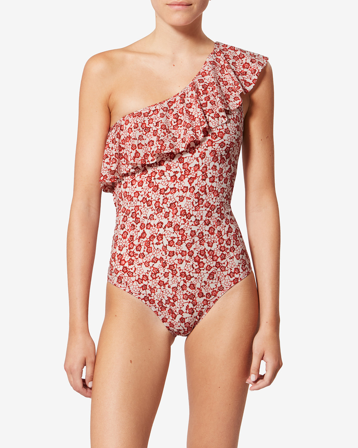 Isabel Marant Sicilya maillot 1 pièce rouge floral