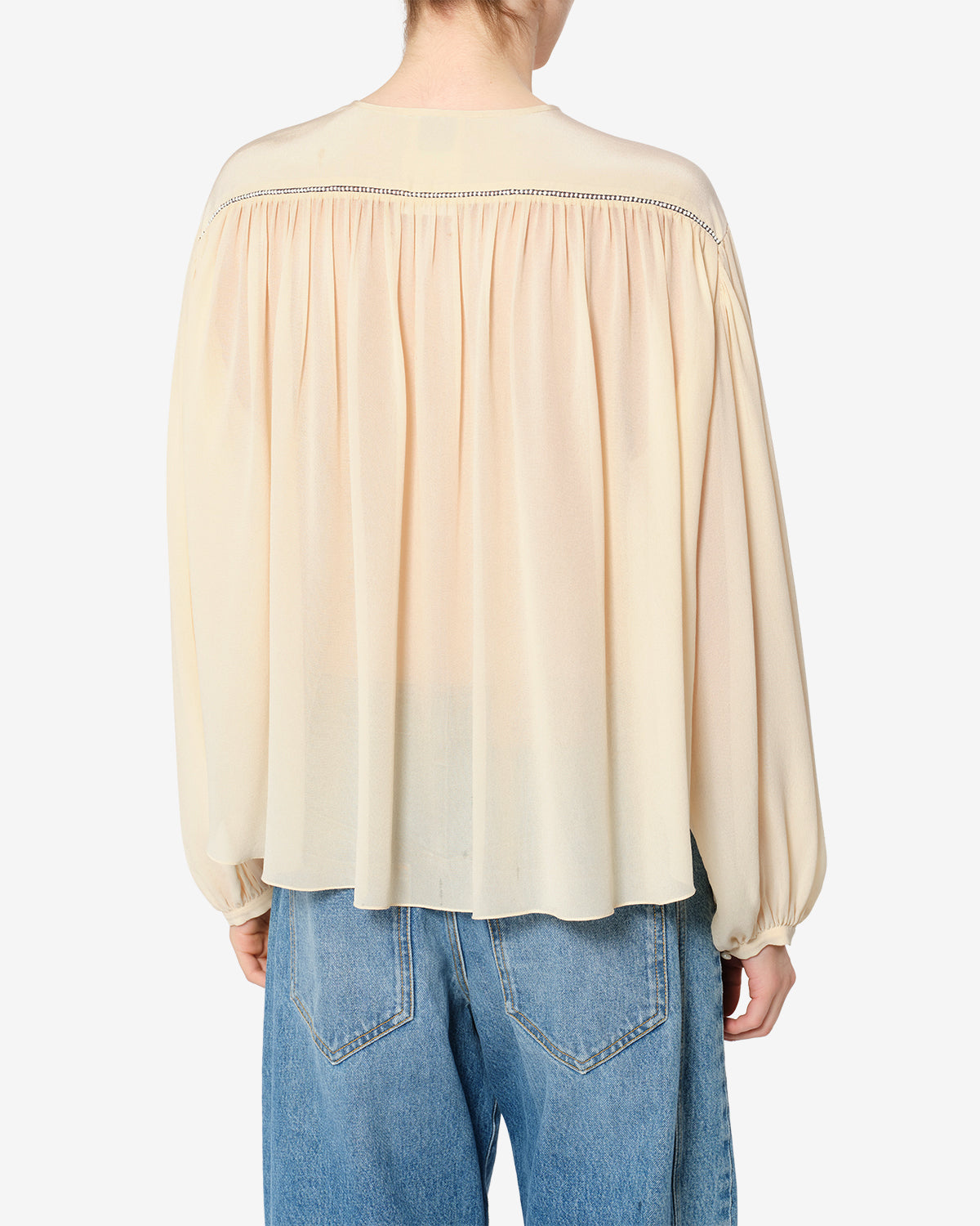 Isabel Marant Nuna HT0941FA blouse écru soie fluide