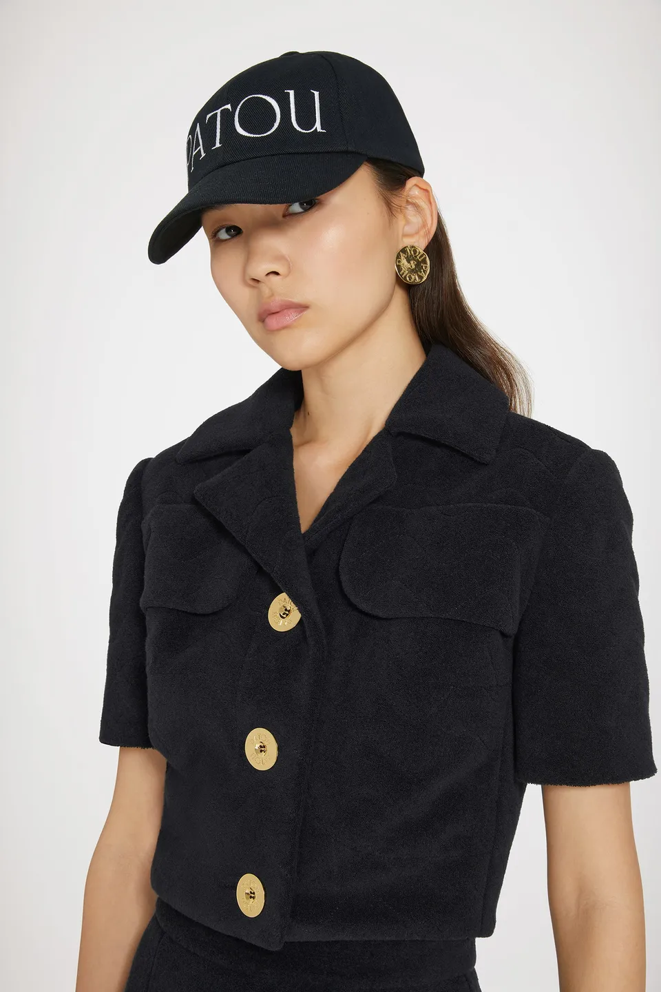 Patou JA036 veste courte matelassée coton noir 34