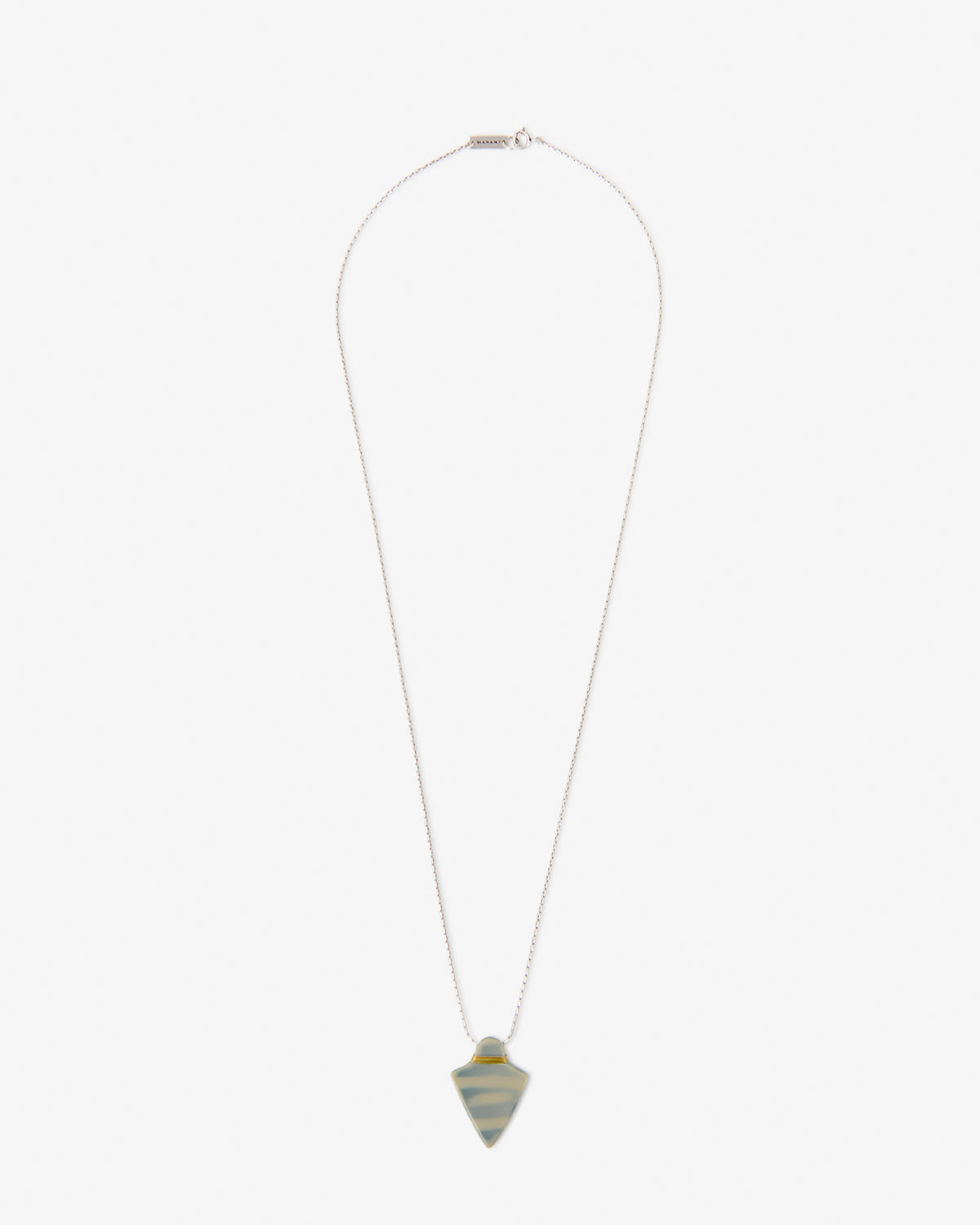 Isabel Marant Annay sautoir bleu argenté résine