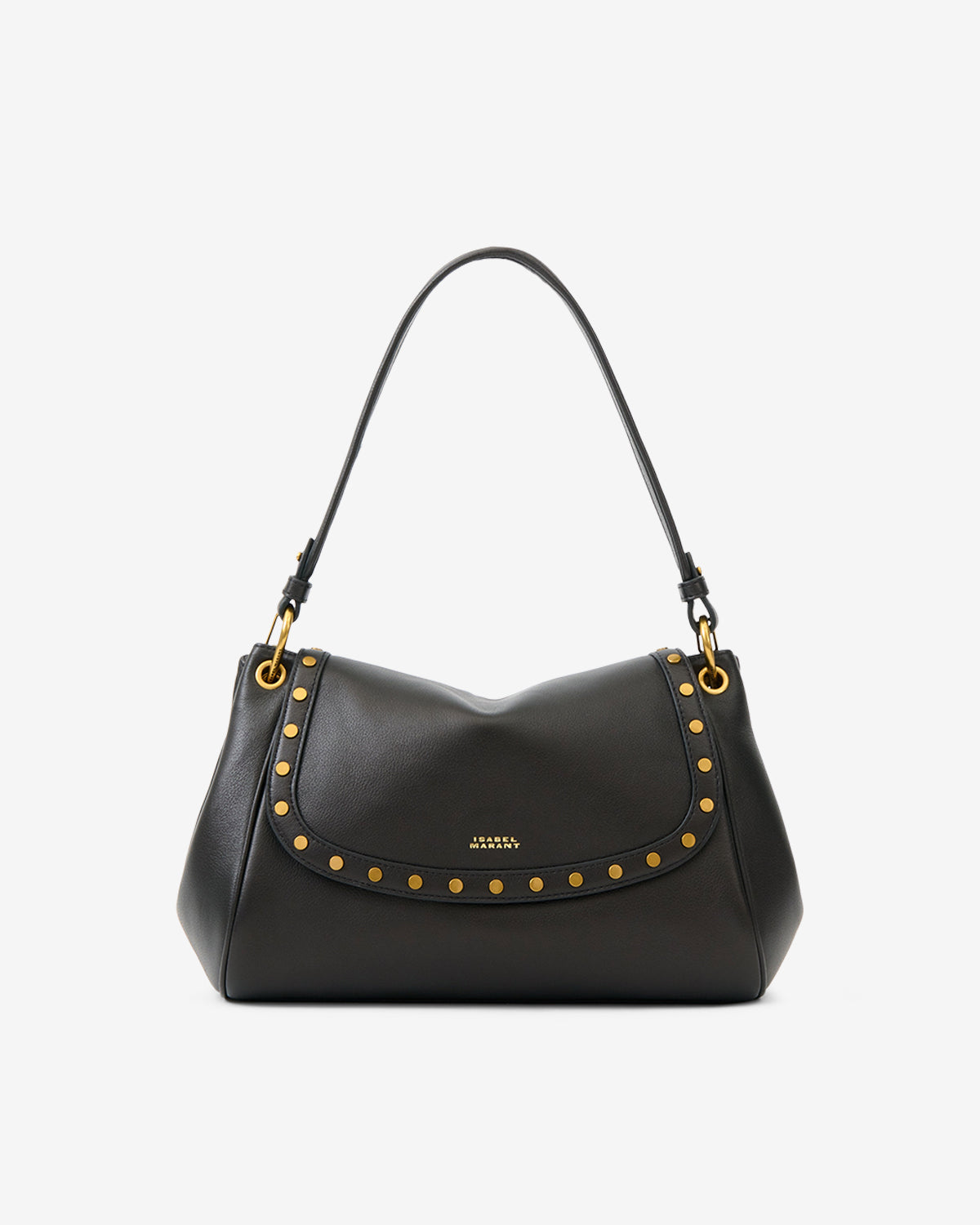 Isabel Marant Chany M sac cuir velours noir clouté