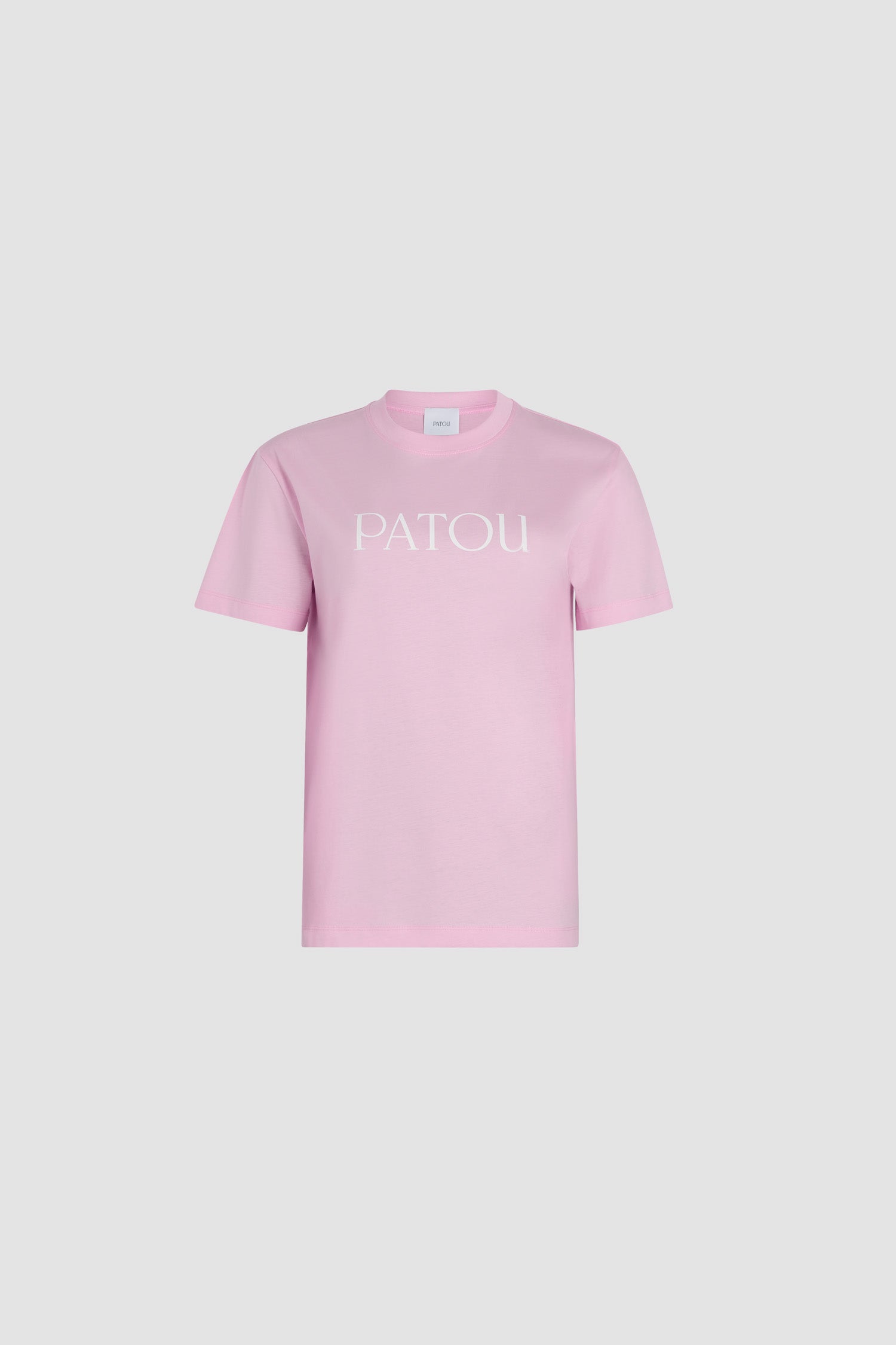Patou JE029 t-shirt coton bio rose Primrose Pink logo