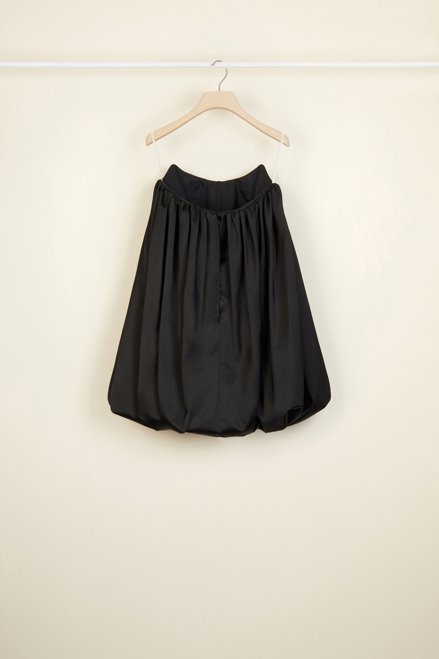 Patou P20DR0150041999B robe Black satin bustier bulle