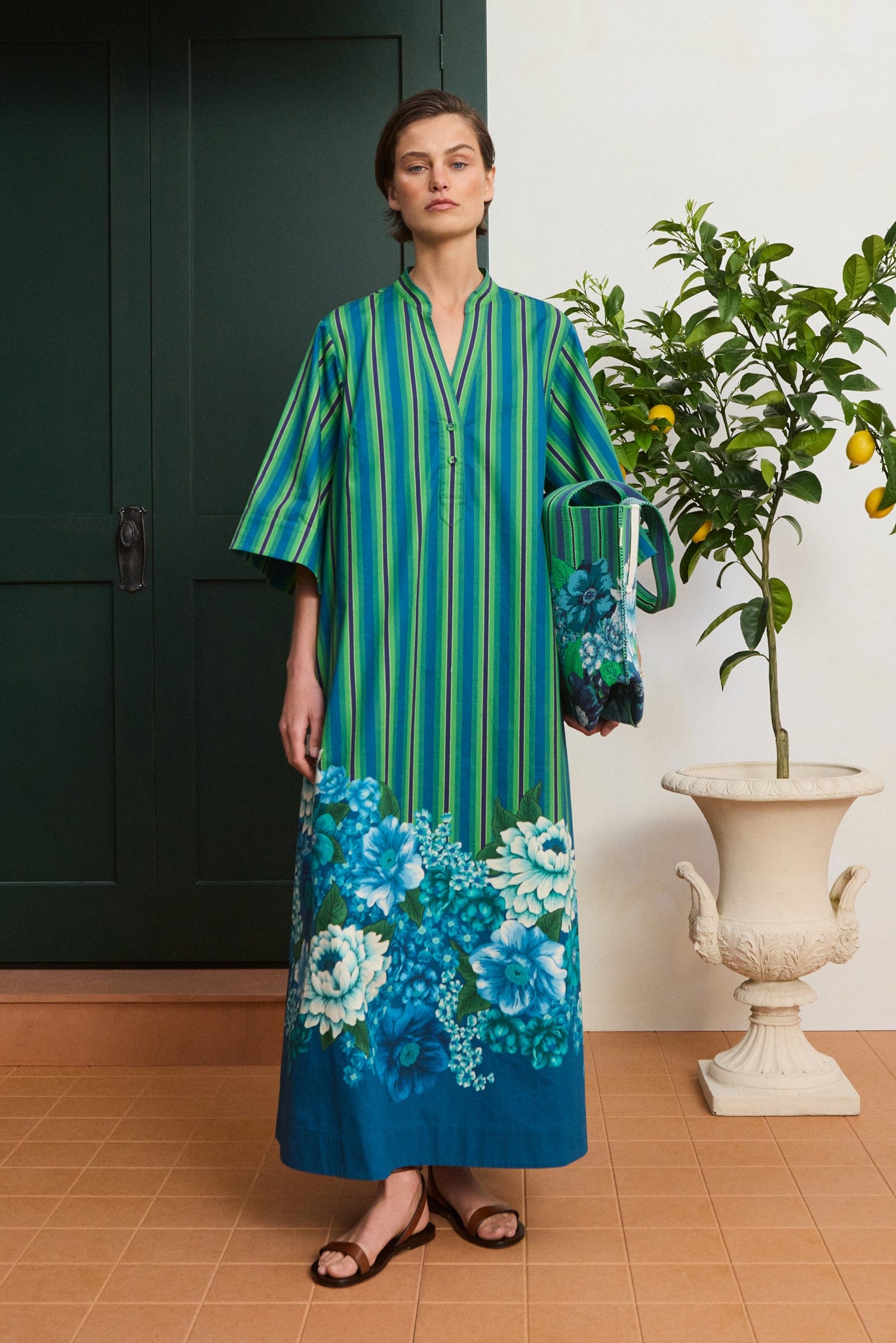 Alemäis Margo Tunic robe midi coton bio imprimé