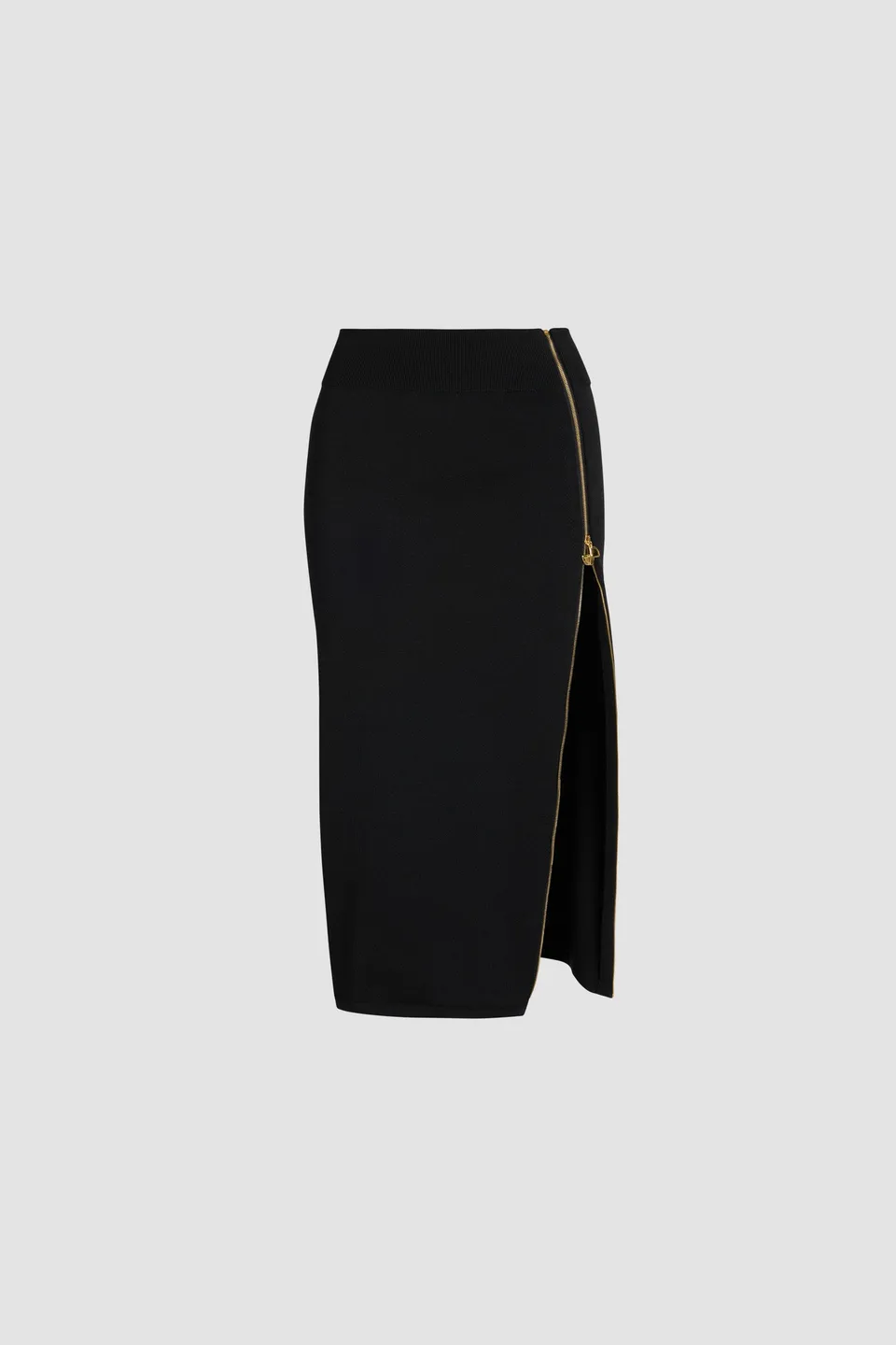 Patou P25KN2458071999B jupe midi noire crêpe technique
