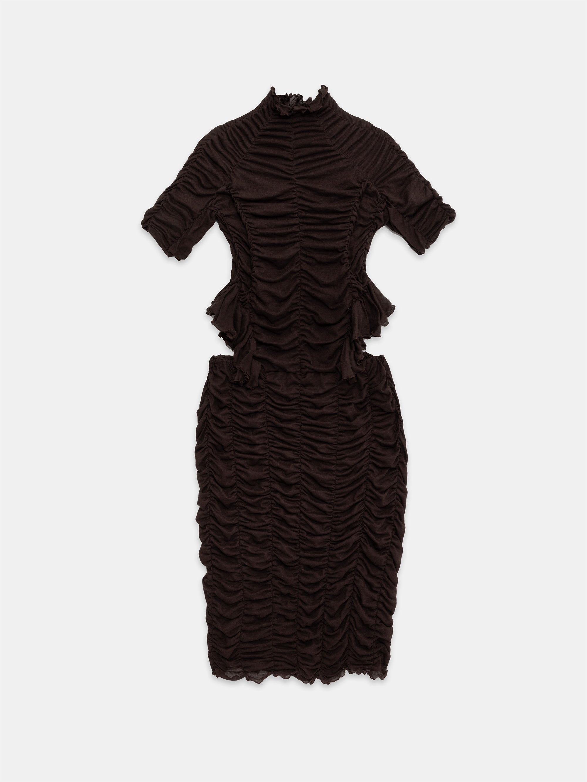 Ester Manas Chocolat Signature Robe marron jersey Regular