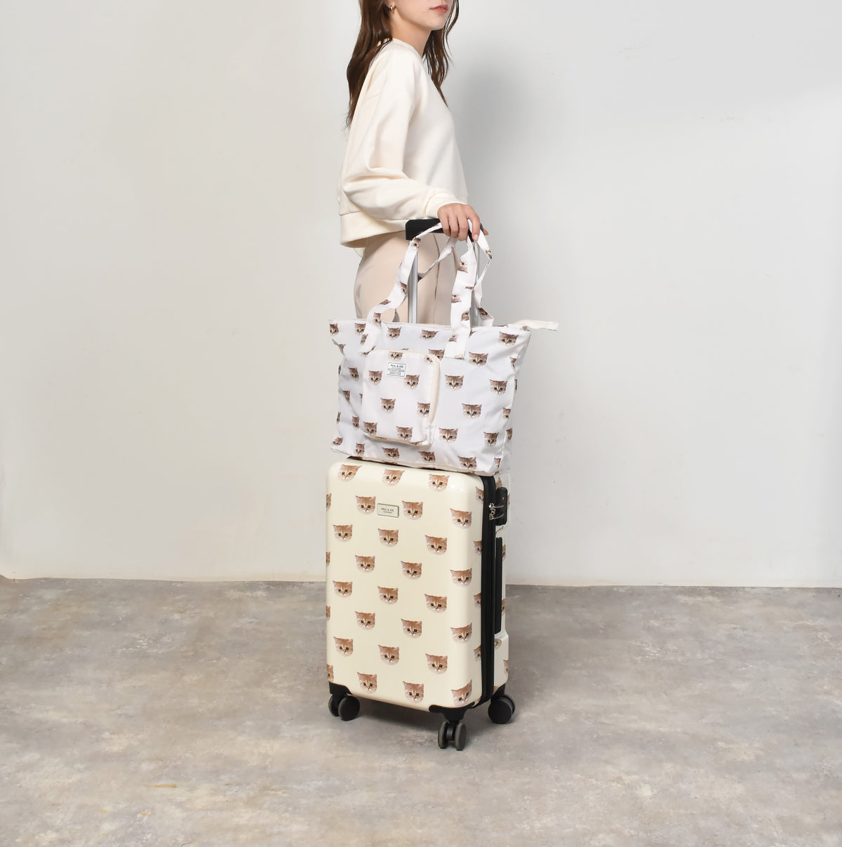 PAUL & JOE Voyage Nounette valise ivoire 55 cm