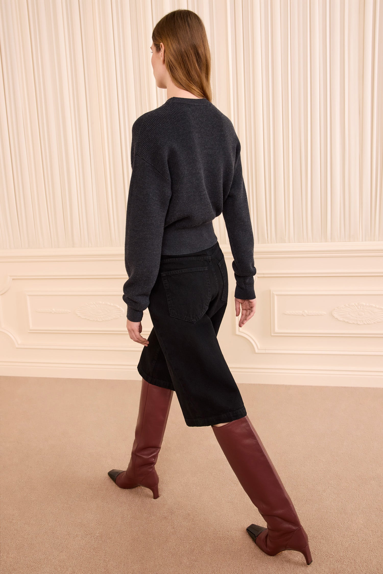Ulla Johnson Alden Pull Laine Merinos Charcoal Noir