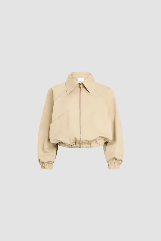 Patou OU049 veste coton bio Safari Sand zippée