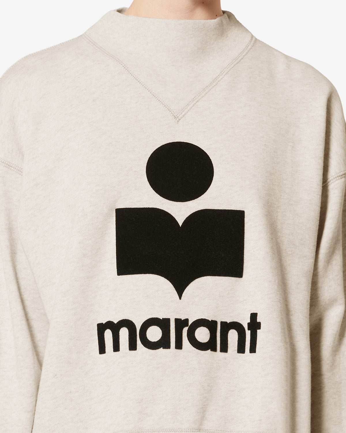 Isabel Marant Moby sweat coton écru logo