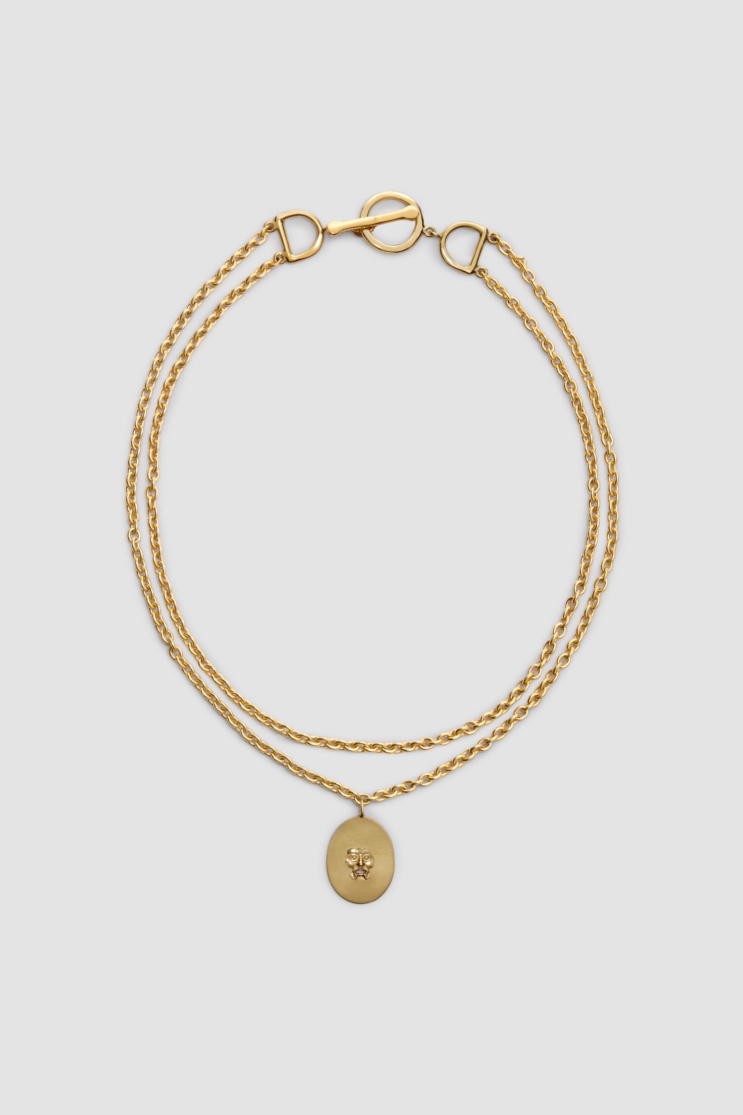 Patou Bocca JW121 collier laiton doré pendentif gold TU