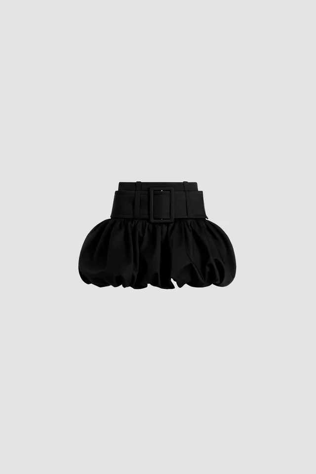 Patou H25SK0970074999B jupe boule noire gabardine