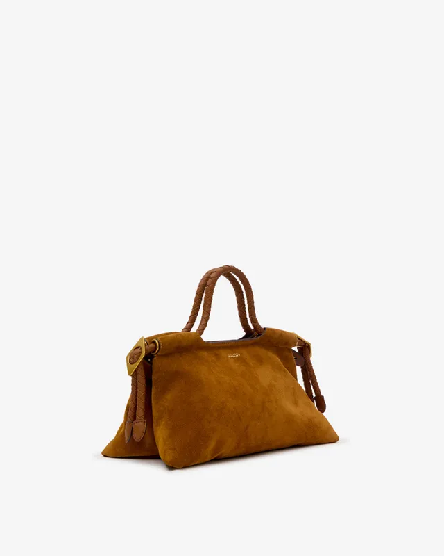 Isabel Marant Pipa M sac cuir velours cognac