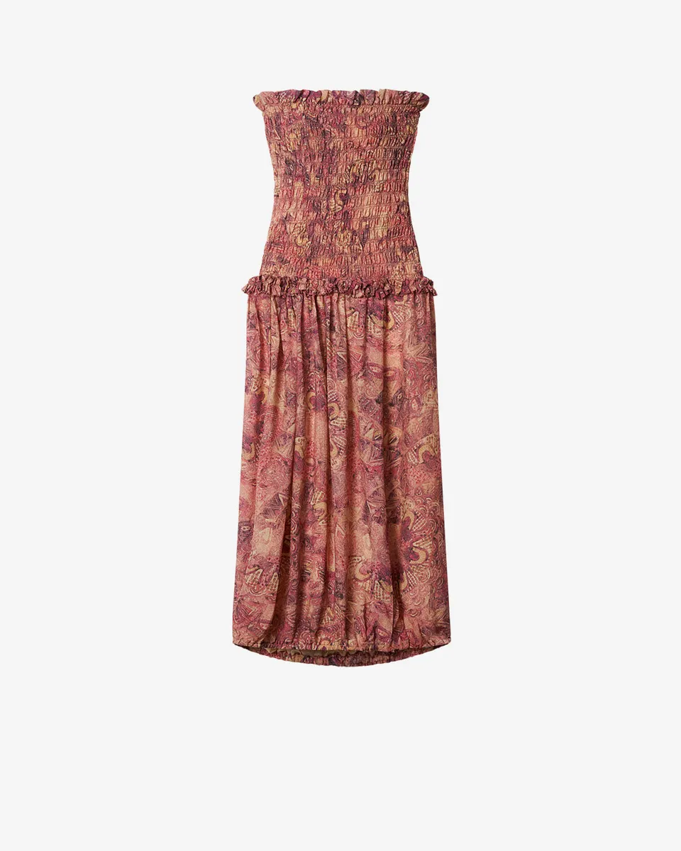 Isabel Marant Cleane robe soie rose