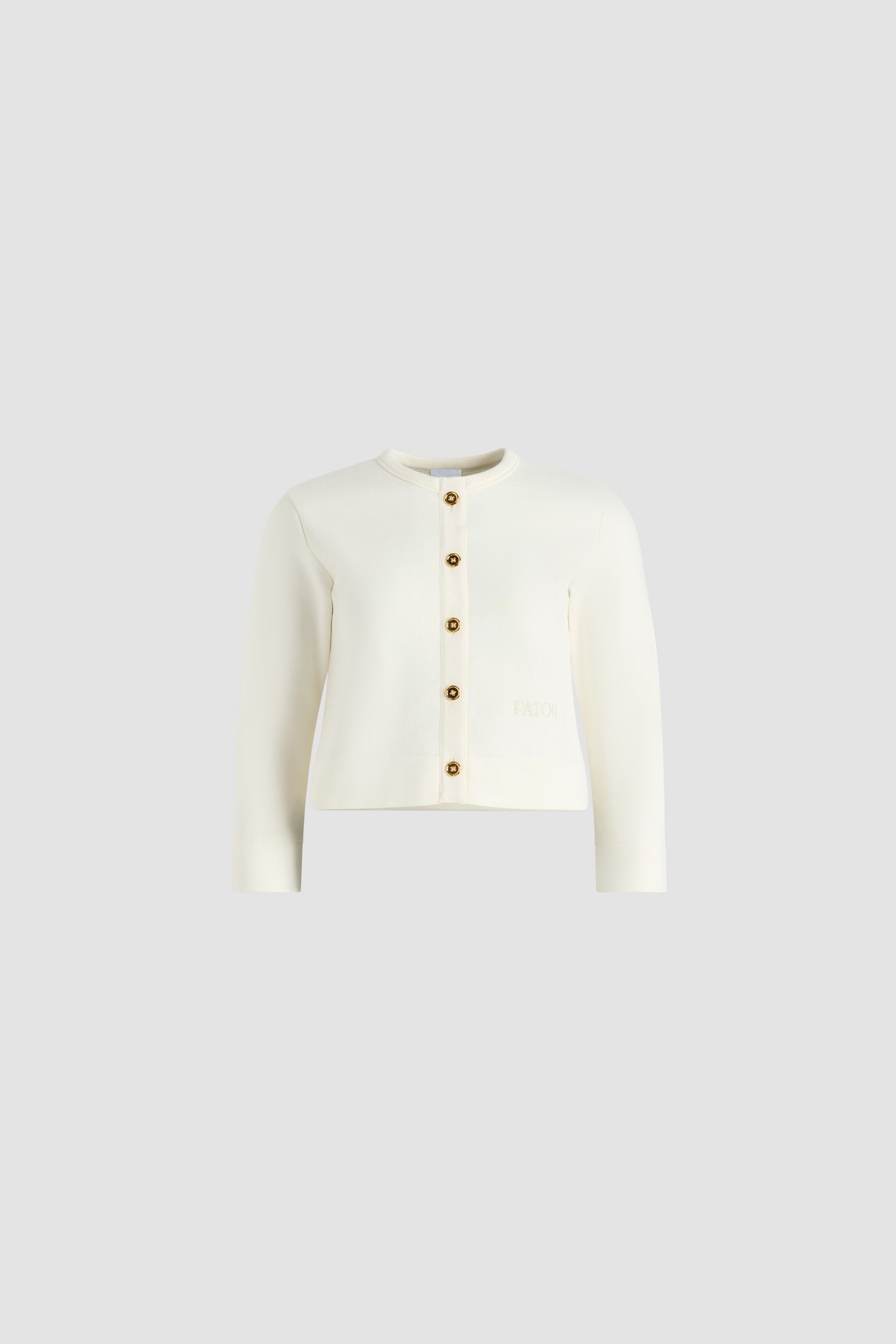 Patou Cardigan fleece blanc coton bio XS-XL