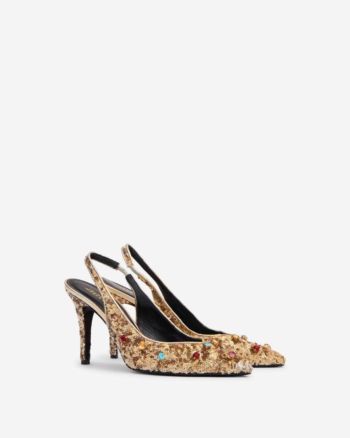 Isabel Marant Pafya escarpins clair doré sequins talon 9 cm