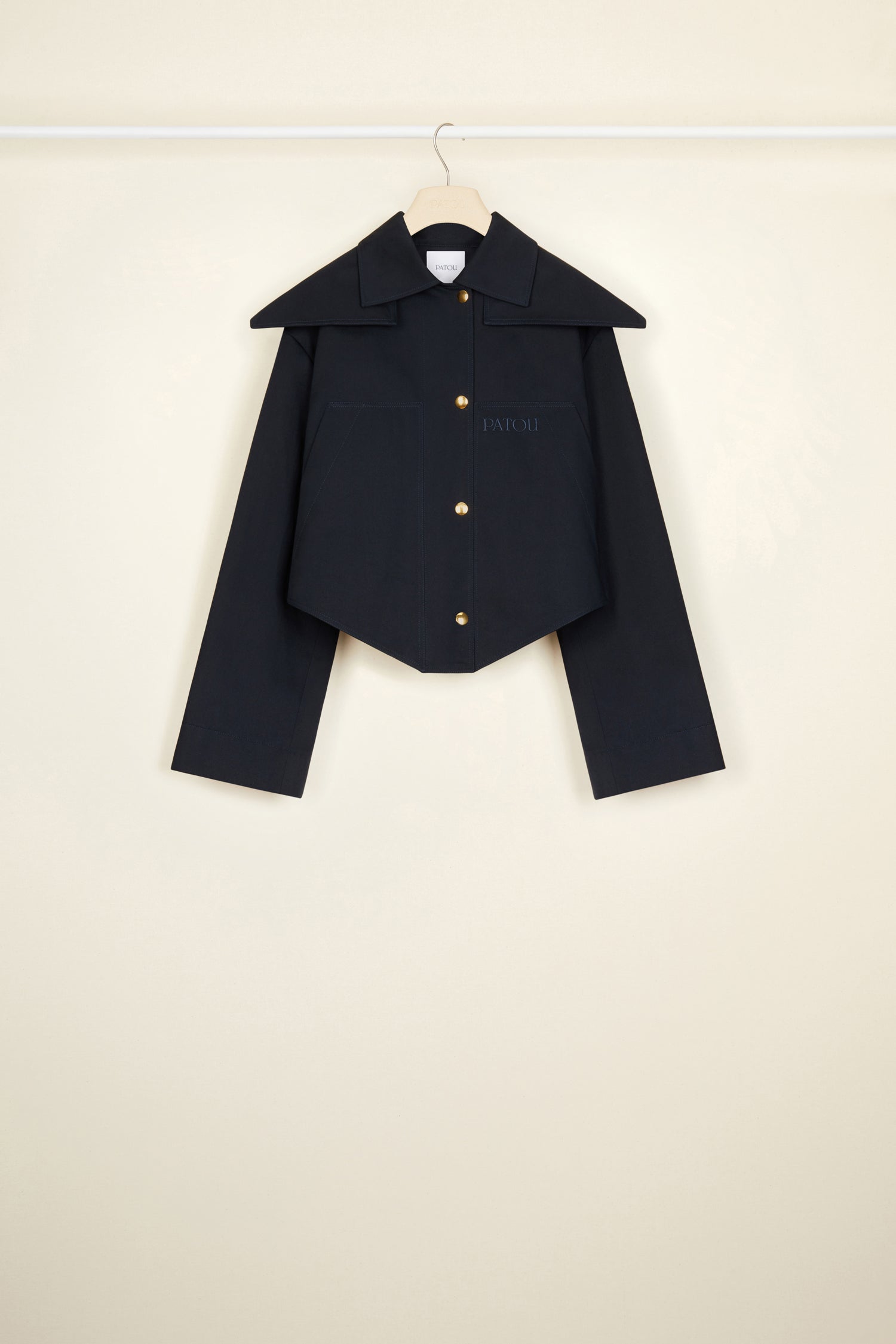 Patou P22OU0110074698N parka coton bio bleu nuit capuche