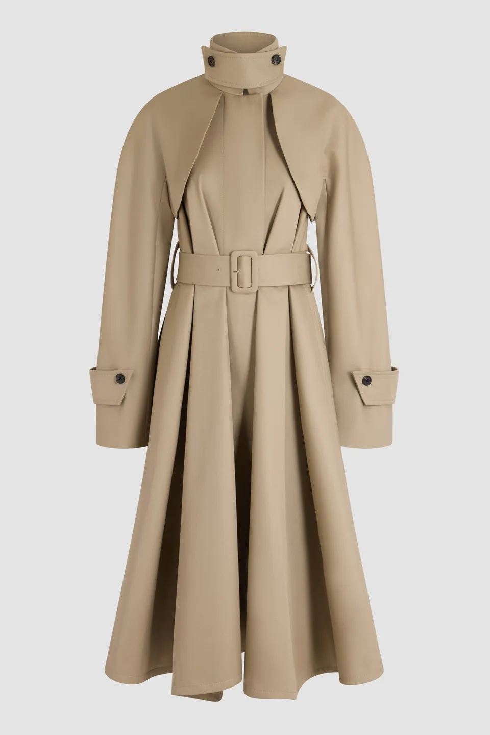 Patou OU051 trench coton bio beige Parchment 36