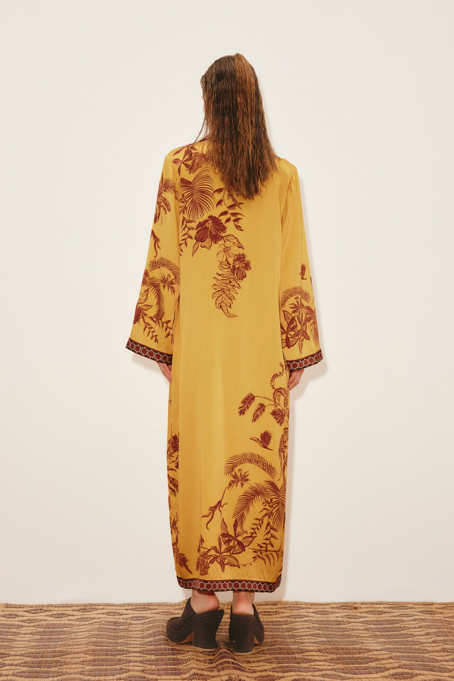Alemäis Banana Blossom Silk Shirtdress robe soie