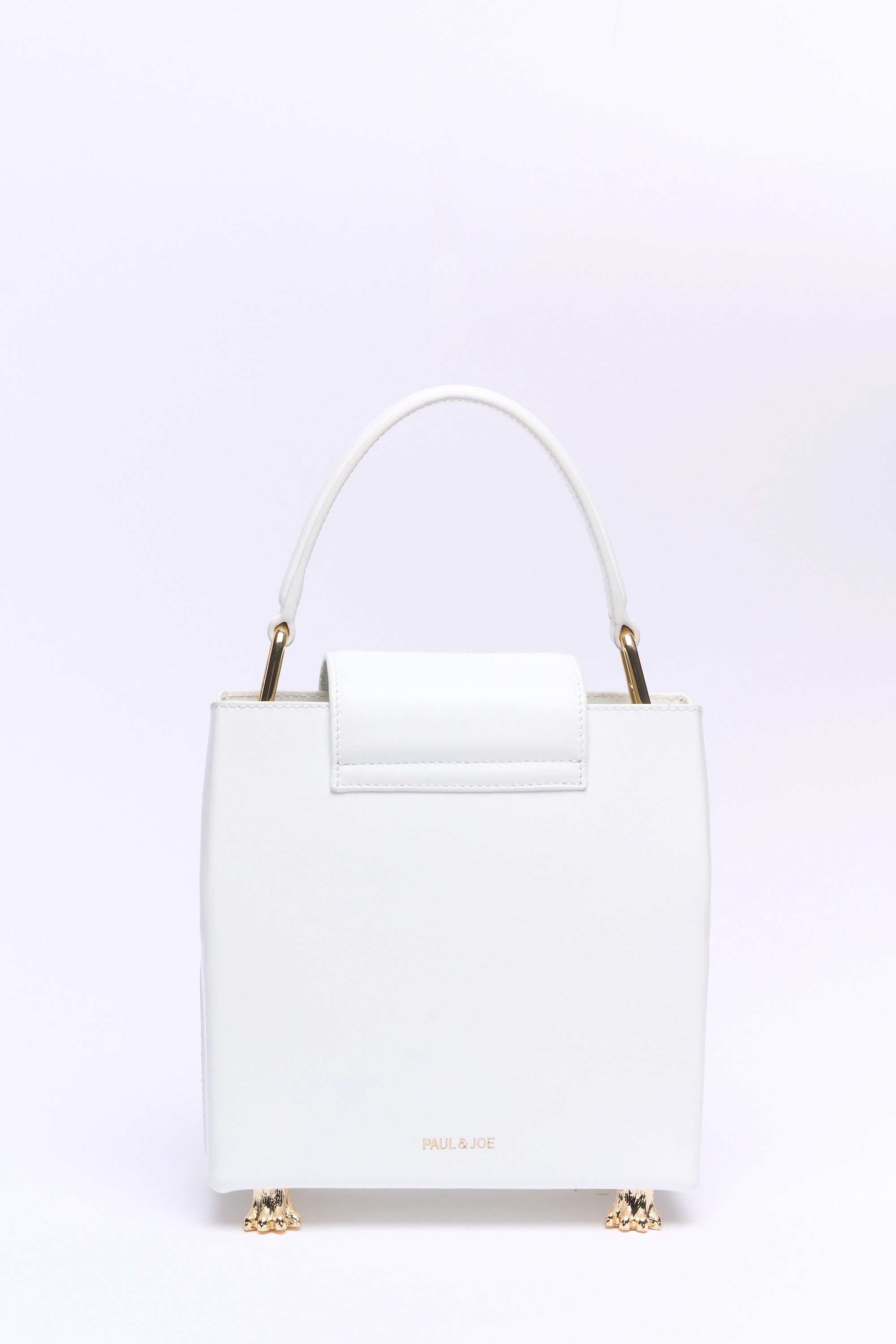 Paul & Joe Charlotte sac cuir blanc tête de chat 17,5 cm