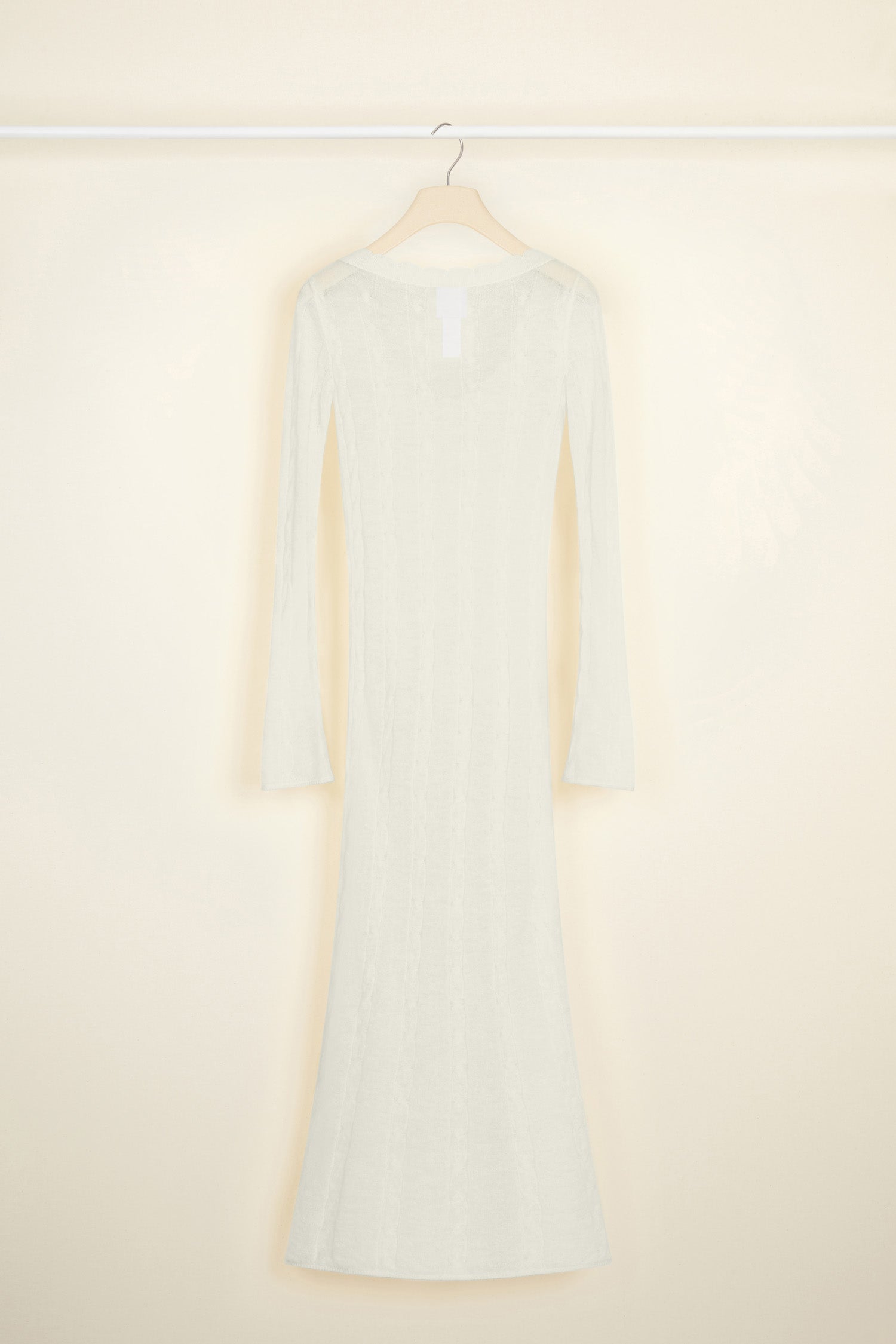 Patou P21KN045 robe midi maille mohair beige