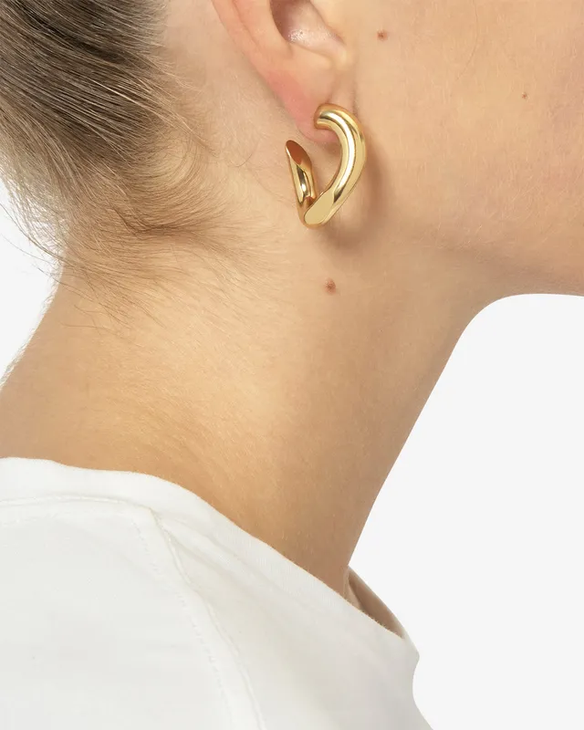 Isabel Marant Links boucles d'oreilles doré maillon 3,5 cm