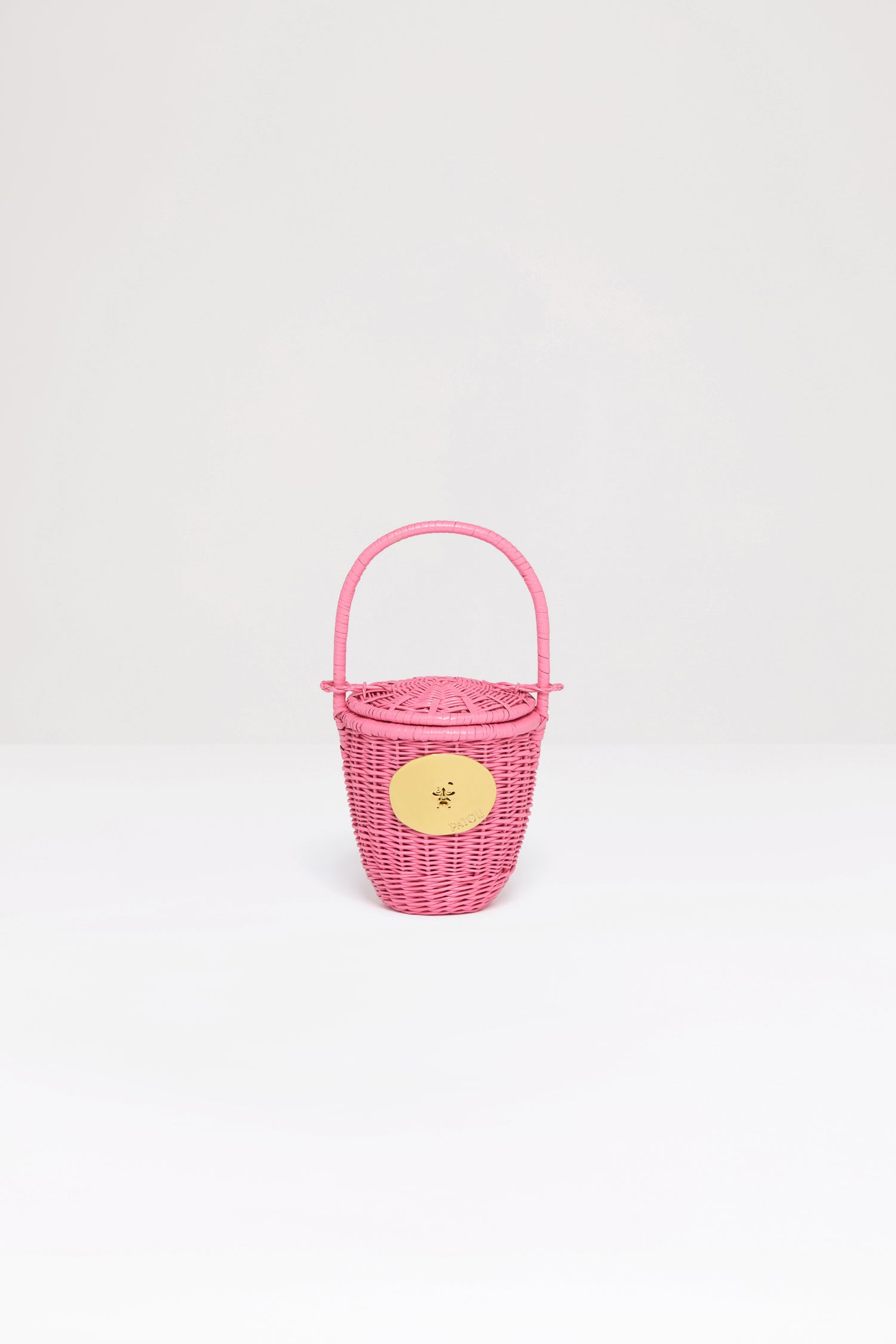 Patou AC003 sac seau osier rose Darling Pink