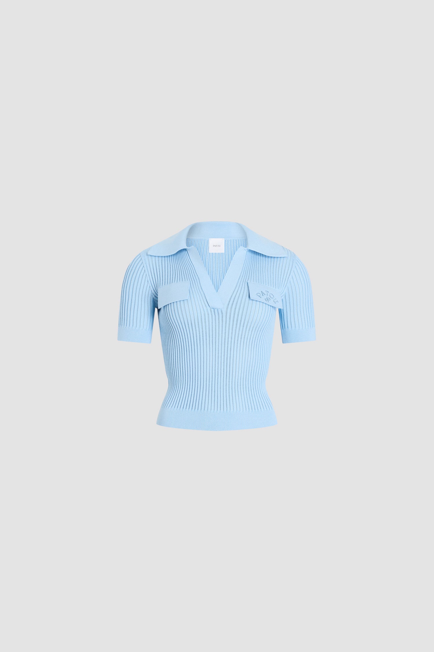 Patou P26KN341 polo coton brodé bleu Riviera