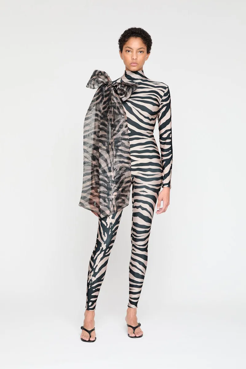 ATU Body Couture Tiger Nude Print Catsuit combinaison S