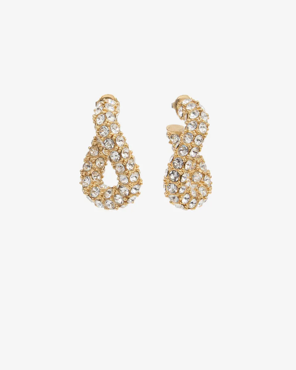 Isabel Marant Shiny Boucles doré cristaux transparent